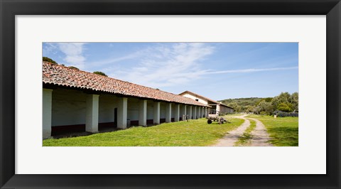 Framed Colonnade of a building, Mission La Purisima Concepcion, Santa Barbara County, California, USA Print