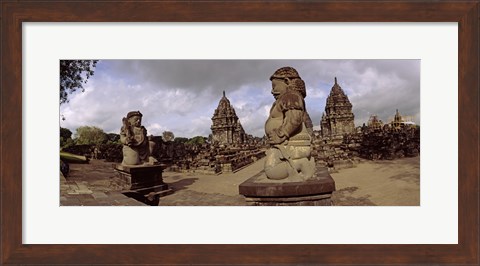 Framed Statues in 9th century Hindu temple, Indonesia Print