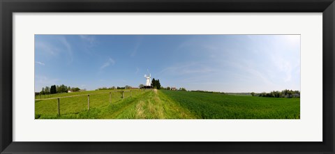 Framed Windmill in a farm, Woodchurch, Kent, England Print