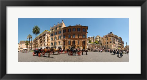 Framed Tourists at Spanish Steps, Piazza Di Spagna, Rome, Lazio, Italy Print