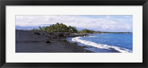 Framed Surf on the beach, Hawaii, USA Print