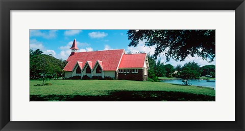 Framed Church in a field, Cap Malheureux Church, Mauritius island, Mauritius Print