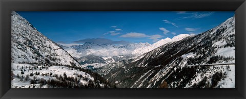 Framed Snowcapped mountains and Forests, Switzerland Print