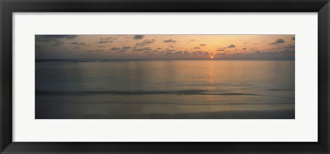 Framed Sunset View from Asdu Resort, Maldives Print