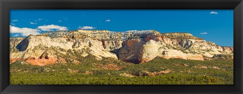 Framed White Cliffs mountain range outside Zion National Park, Utah, USA Print