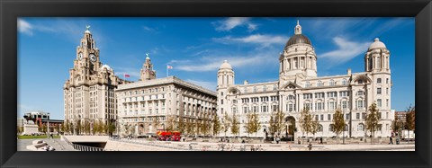 Framed Buildings at the waterfront, Royal Liver Building, Port Of Liverpool Building, Liverpool, Merseyside, England Print