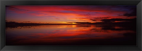 Framed Reflection of clouds in water, Rarotonga, Cook Islands, New Zealand Print