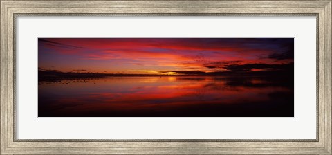 Framed Reflection of clouds in water, Rarotonga, Cook Islands, New Zealand Print