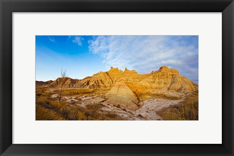 Framed Rock formations on a landscape, Saddle Pass Trail, Badlands National Park, South Dakota, USA Print