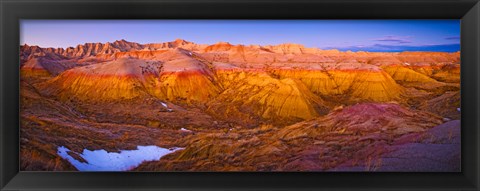 Framed Rock formations on a landscape, Badlands National Park, South Dakota, USA Print