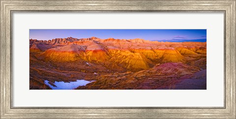 Framed Rock formations on a landscape, Badlands National Park, South Dakota, USA Print