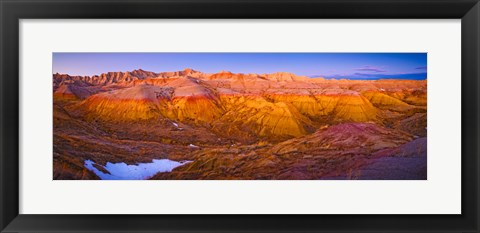 Framed Rock formations on a landscape, Badlands National Park, South Dakota, USA Print