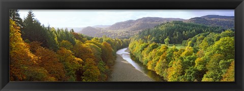 Framed River Garry at Killiecrankie, Pitlochry, Perth And Kinross, Scotland Print