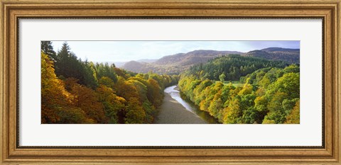 Framed River Garry at Killiecrankie, Pitlochry, Perth And Kinross, Scotland Print