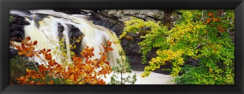 Framed Rogie Falls, Black Water, Garve, Ross-Shire, Scotland Print