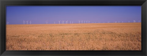 Framed Wind farm at Panhandle area, Texas, USA Print