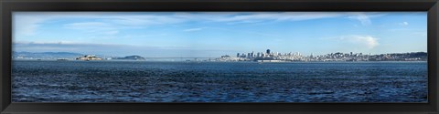 Framed View of Alcatraz Island and San Francisco, California, USA Print