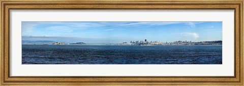 Framed View of Alcatraz Island and San Francisco, California, USA Print