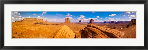 Framed Rock formations at Monument Valley, Monument Valley Navajo Tribal Park, Arizona, USA Print