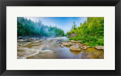 Framed Youghiogheny River a wild and scenic river, Swallow Falls State Park, Garrett County, Maryland Print