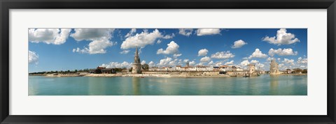 Framed Three towers at the port of La Rochelle, Charente-Maritime, Poitou-Charentes, France Print