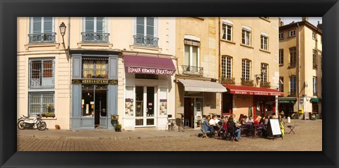 Framed Buildings in a city, St. Jean Cathedral, Lyon, Rhone, Rhone-Alpes, France Print