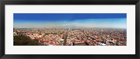 Framed Aerial view of cityscape, Mexico City, Mexico Print