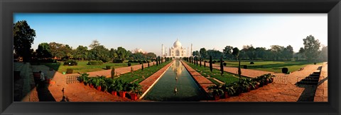 Framed Taj Mahal and Gardens, Agra, Uttar Pradesh, India Print