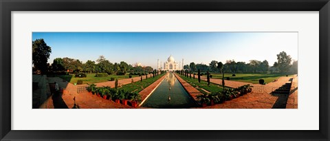 Framed Taj Mahal and Gardens, Agra, Uttar Pradesh, India Print