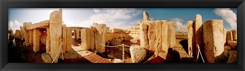 Framed Ruins of Ggantija Temples, Gozo, Malta Print