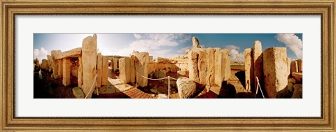 Framed Ruins of Ggantija Temples, Gozo, Malta Print