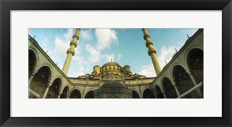 Framed Low angle view of inside of New Mosque, New Mosque, Eminonu, Istanbul, Turkey Print