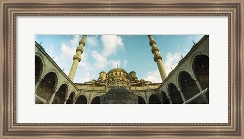 Framed Low angle view of inside of New Mosque, New Mosque, Eminonu, Istanbul, Turkey Print