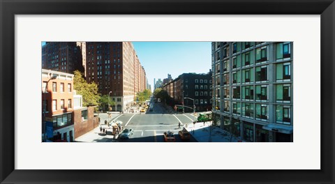 Framed Surrounding streets and buildings from the High Line in Chelsea, New York City, New York State, USA Print