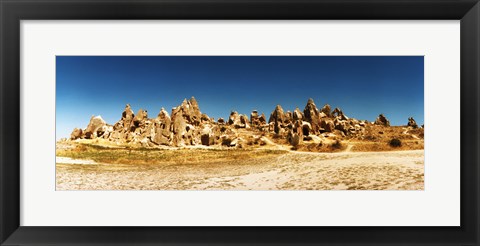 Framed Wide angle view of the Cappadocia caves, Central Anatolia Region, Turkey Print