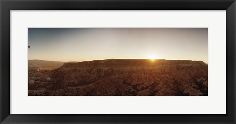 Framed Cappadocia landscape at sunrise, Cappadocia, Central Anatolia Region, Turkey Print