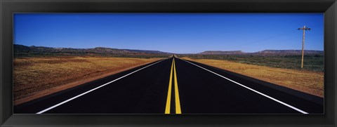 Framed Highway passing through a landscape, New Mexico Print