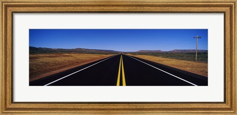 Framed Highway passing through a landscape, New Mexico Print