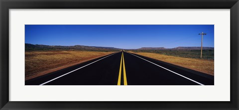 Framed Highway passing through a landscape, New Mexico Print