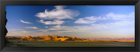 Framed Clouds over a desert, Jordan Print