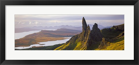 Framed Old Man of Storr Mountains, Isle of Skye, Inner Hebrides, Highland Region, Scotland Print