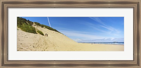 Framed Huge sand dune at White Rocks Bay, County Antrim, Northern Ireland Print