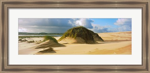 Framed Clouds over sand dunes, Sands of Forvie, Newburgh, Aberdeenshire, Scotland Print