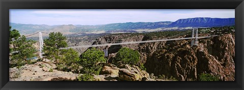 Framed Suspension Bridge Across Royal Gorge Print