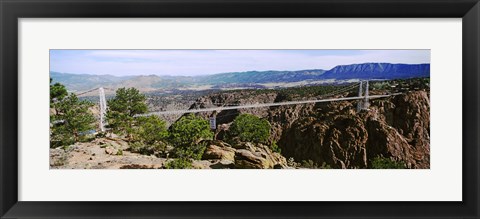Framed Suspension Bridge Across Royal Gorge Print