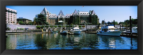 Framed Yachts at marina, Brentwood College, Victoria, British Columbia, Canada Print