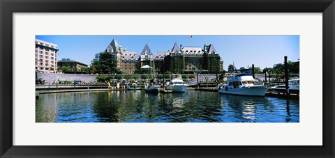 Framed Yachts at marina, Brentwood College, Victoria, British Columbia, Canada Print