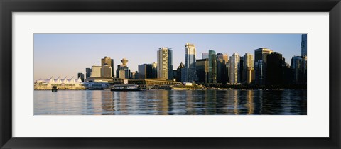 Framed Vancouver skyline at dusk, British Columbia, Canada 2013 Print