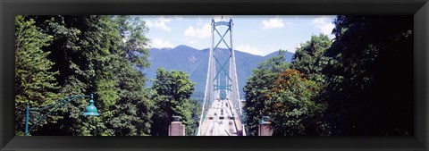 Framed Lions Gate Suspension Bridge, Vancouver, British Columbia, Canada Print