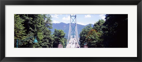 Framed Lions Gate Suspension Bridge, Vancouver, British Columbia, Canada Print